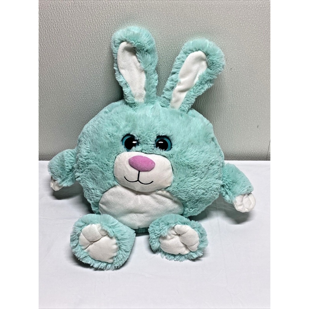 Animal Adventure Bunny Rabbit Round Big eye Teal Green 2016 Plush stuffed toy